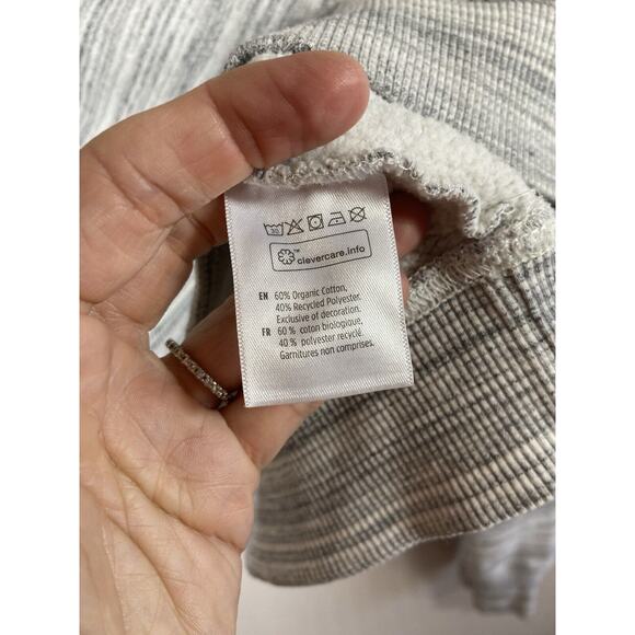 Tentree Sweatshirt‎ Womens XL Gray Organic Cotton Knit Quarter Zip Pullover - Picture 5 of 5
